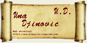 Una Đinović vizit kartica